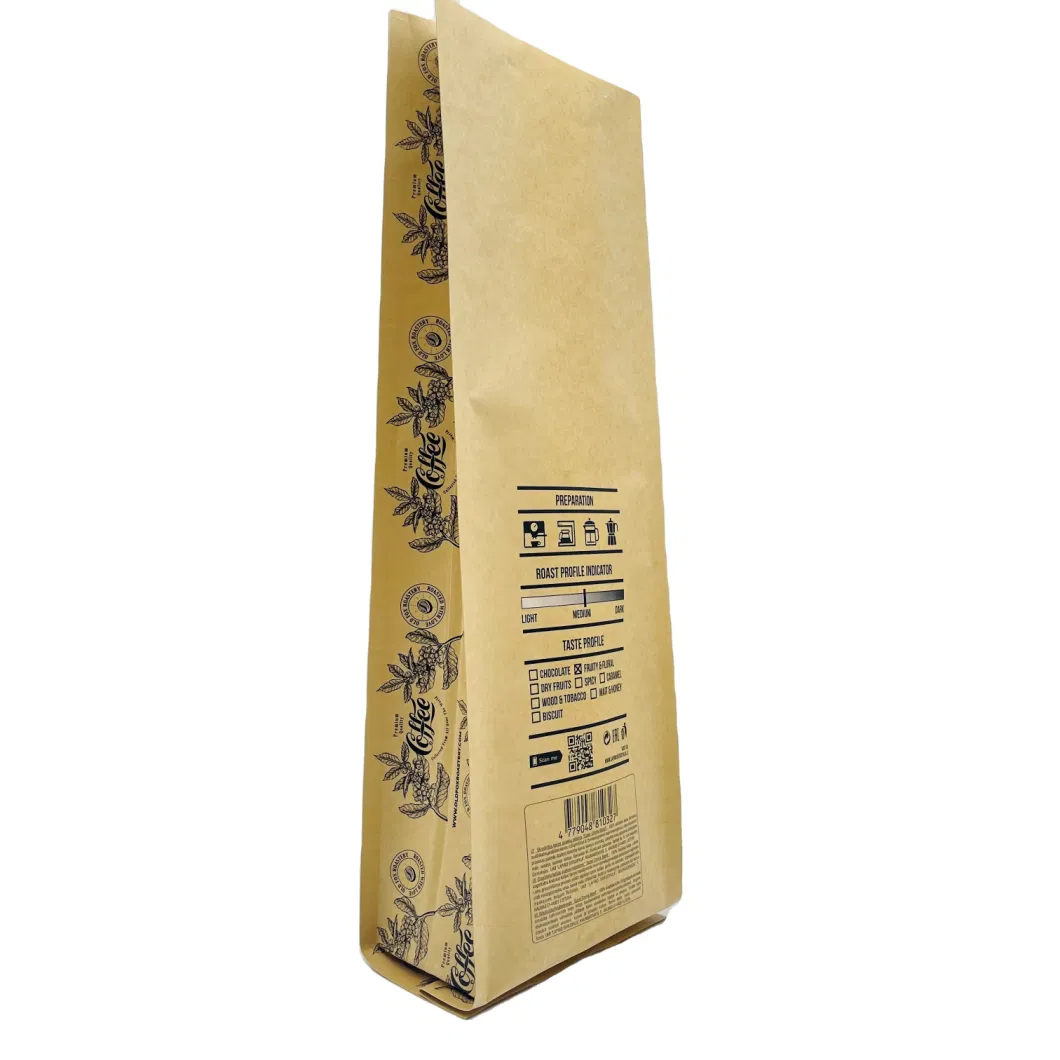 Custom Printing Kraft Paper Brown Kraft Paper PLA PE Eco-Friendly Packet