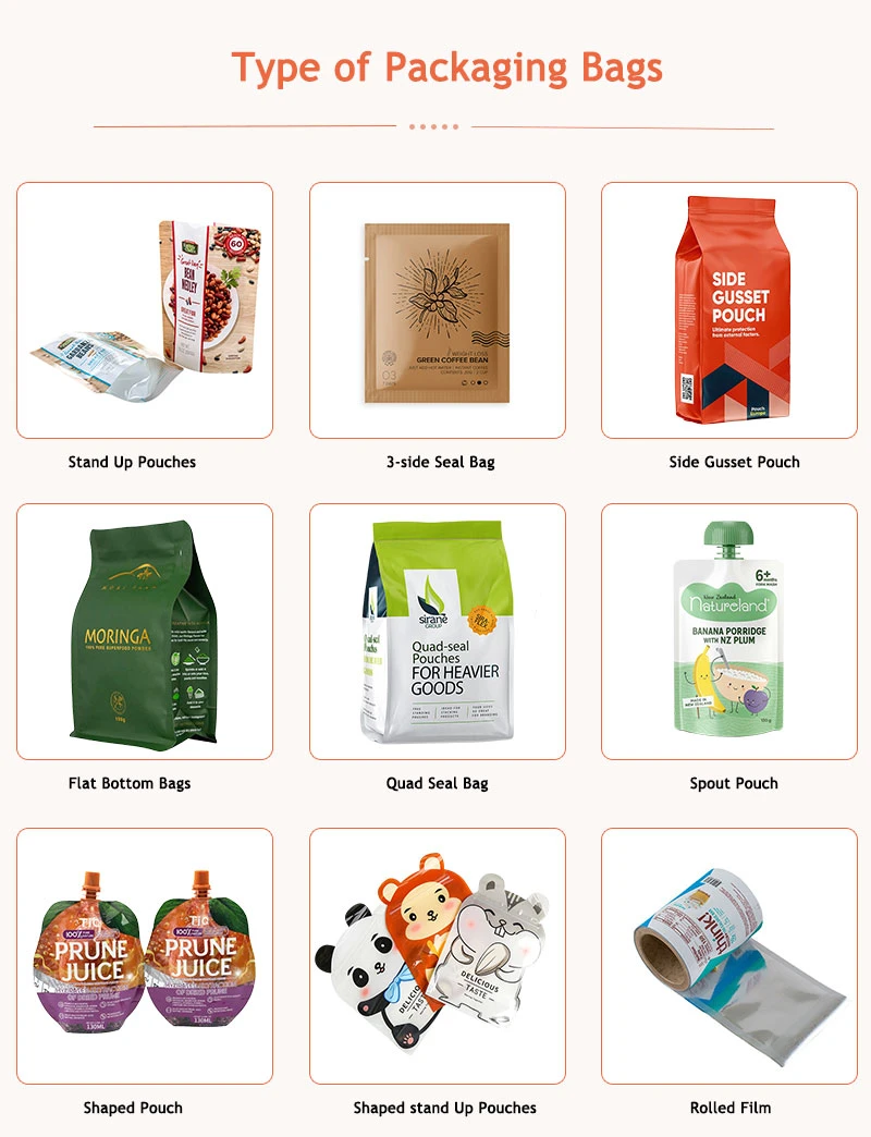 Premium Branding Foil Quad Seal Organic Bulk Tea Packaging Bags