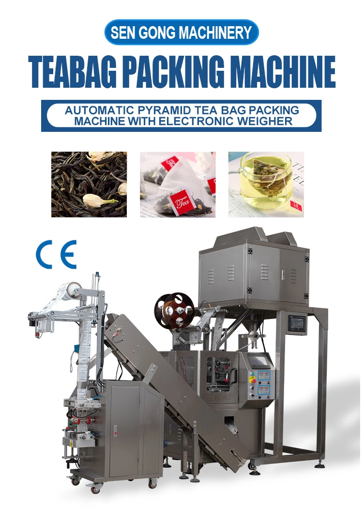 Automatic Loose Leaf Tea Pyramid Tea Bag Packing Machine with Outer Envelope