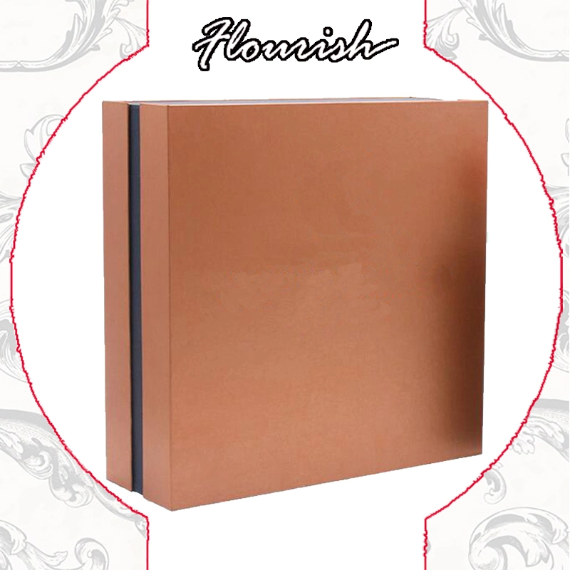 Elegant Brown Cardboard Neck and Shoulder Type Champagne Packaging Paper Box