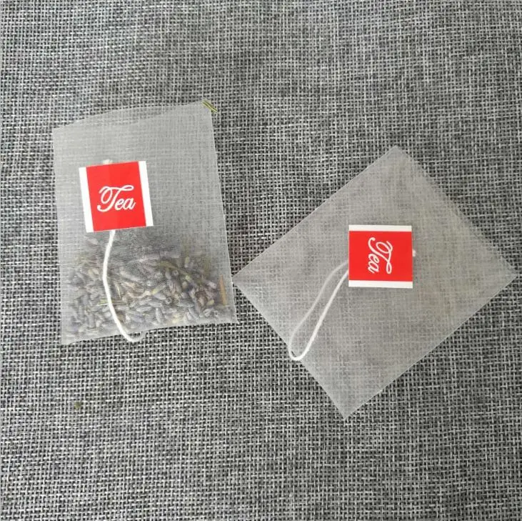 E1001-1 6*8cm OEM Wholesale Price Nylon Heat-Sealing Empty Tea Bag with String