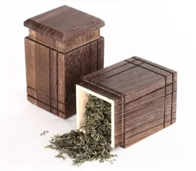 Contenitore organizzatore in legno personalizzato per conservare il tè portatile compatto e carino