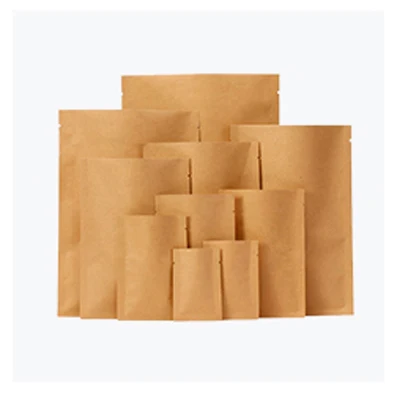 Sacchetti con chiusura a zip per tè/caffè sacchetti biodegradabili per imballaggio portatile per snack certificati Produttore Imballaggio di carta artigianale