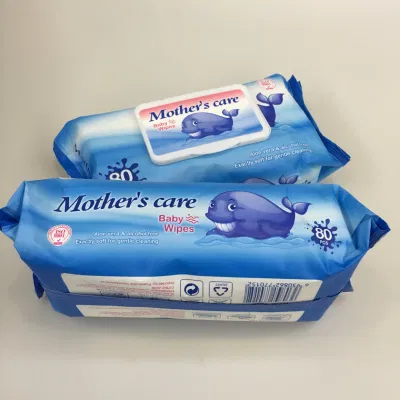 Salviette umide monouso per bambini, confezione da 80 pezzi, vendita a caldo, Sud America bagnato