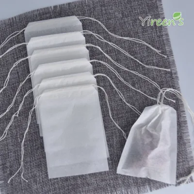Sacchetti per filtro tè in carta per alimenti Yireen da 60 x 80 mm Sacchetti per caffè monouso con doppio straccio e filettatura