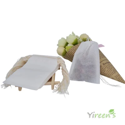 Sacchetti per filtro tè in carta per alimenti Yireen da 60 x 80 mm Sacchetti per caffè monouso con doppio straccio e filettatura