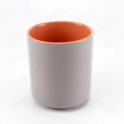 All&prime;ingrosso vaso candela in porcellana nera opaca in ceramica moderna TeaLight
