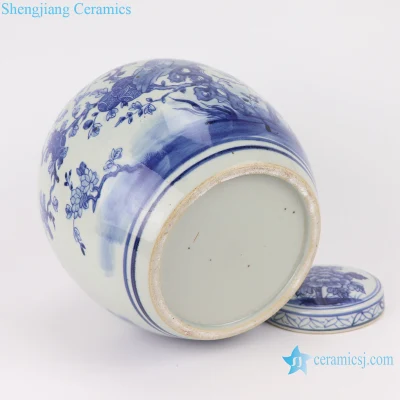 Rzsc03 vaso in ceramica di zenzero realizzato dall&prime;uomo con motivo floreale e uccello Jingdezhen