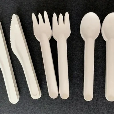 Posate in carta monouso per coltelli a cucchiaio per forcelle biodegradabili eco-compatibili