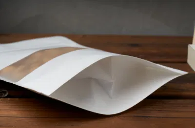 Sacchetto per tè Kraft carta sacchetto autosigillante semi di caffè dolci Sacchetto di carta con chiusura a zip imballo di buste richiudibili