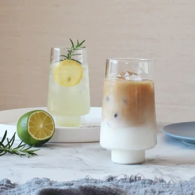 Tazza da caffè in vetro vintage con design a albero per la colazione Nuove tazze per bere ghiacciate