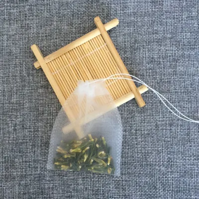 Sacchetto da tè in piramide di nylon da 6*8cm biodegradabile con stringa di traino Nylon tè vuoto Borsa