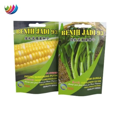 Imballaggio carta agricola pacchetto semi di pomodoro vuoto personalizzato 3 lati Sigillo carta patinata piccola pianta semi imballaggio sacchetti 200g 250g