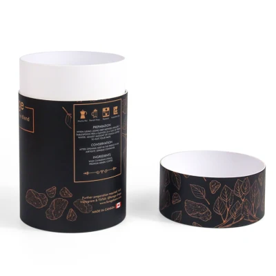 Firstsail Factory imballaggio personalizzato di tè in polvere di fagioli di caffè in scatola Contenitore di Natale per alimenti tubo in carta cilindro per cioccolato
