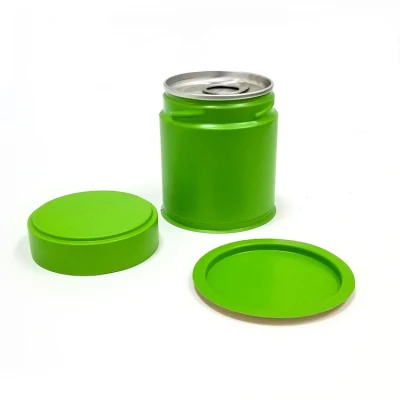Contenitore per imballaggio in metallo per vendita a caldo grado alimentare bello piccolo Eco Scatole di lattoni Matcha vuote a tenuta d&prime;aria