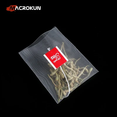 Sacchetti vuoti personalizzati stampati per tè in nylon sacchetto vuoto con filtro per tè In vendita