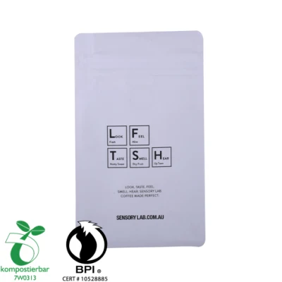 Sacchetto compostabile a fondo piatto laminato per 500 g di caffè e tè