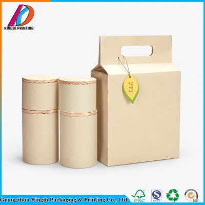 Tubo di confezionamento per alimenti personalizzato con sacchetto di carta Kraft per tè/essicato Frutta
