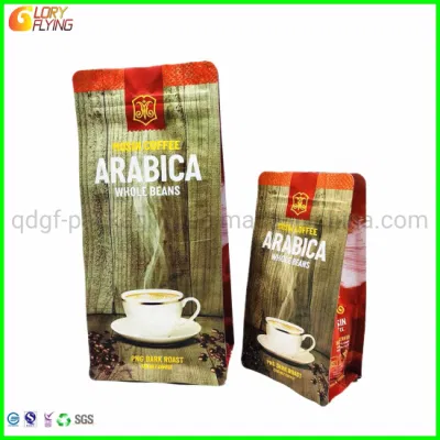 Chiusura zip riciclabile e compostabile su misura carta Kraft biodegradabile a fondo piatto caffè tè tè alimenti plastica Packaging Bag Air Vents, Flat Plastic Bag.
