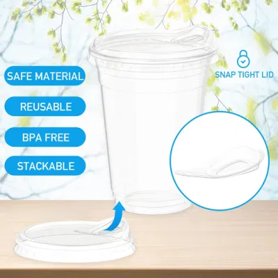 Tazze PLA in plastica per bevande fredde caffè freddo Succhi di tè