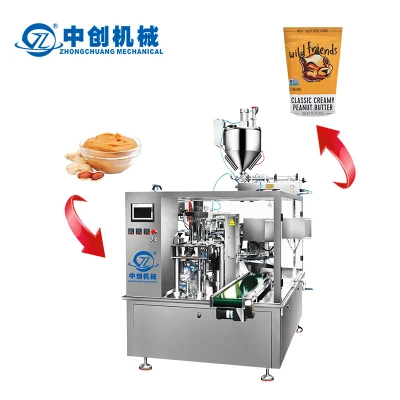  Zongchuang Machinery Spand up automatico personalizzato Spout Pouch prefatto Sacchetto DOYPACK Pasta di arachidi Liquid Packing Machine