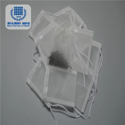 Sacchetti in rete con filtro in nylon bianco per alimenti
