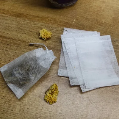 Sacchetto filtrante in tessuto non tessuto con sacco da tè in fibra di mais biodegradabile Sacchetto vuoto