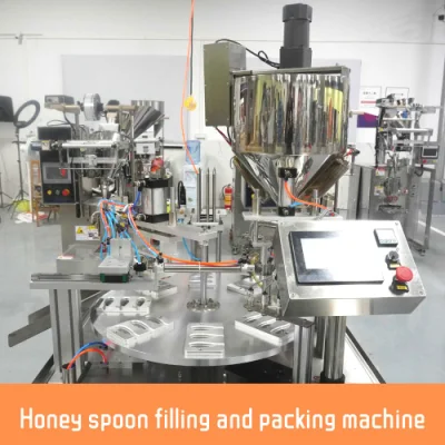 Macchina per impacchettamento automatico in plastica 10g 15g 20g di cucchiaino di miele liquido Riempitrice
