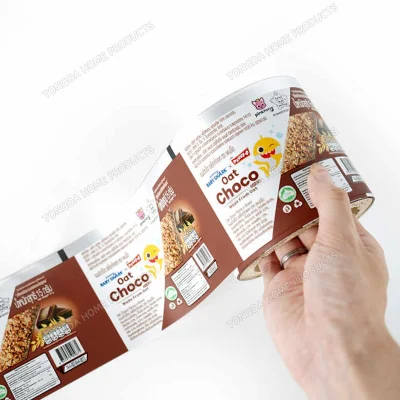 Foglio personalizzato laminato Instant Coffee Milk Matcha tè collagene in polvere Bustine di miele bastoncini Wrapper confezionamento automatico pellicola in rotolo