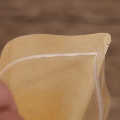 Buona tenuta su un lato trasparente imballaggio ecologico tè caffè snack Sacchetto con chiusura a zip per supporto in carta per alimenti Kraft