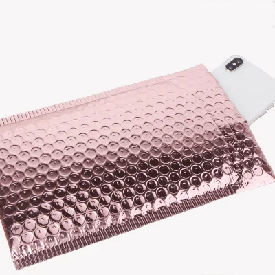 Buste imbottite in oro rosa per il contenitore a bolle di colore e formato personalizzati Borsa