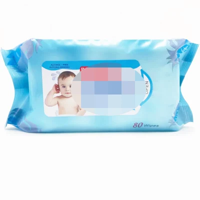Prodotti per bambini con asciugamani bagnati per la pulizia morbida in cotone 80PCS/Pack di migliore qualità Panni in cotone biologico monouso 100% bambù biodegradabile Confezione singola