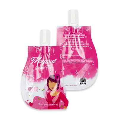 Esempio di crema crema solare con lamina di alluminio Essential Oil Bustina