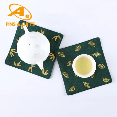 Mykonos tavolo rotondo tessuto posto tavolo mat per le pietre da pranzo Spatola Jwel Lapis in silicone con supporto per stampa in ceramica poliestere Montagne russe placemat