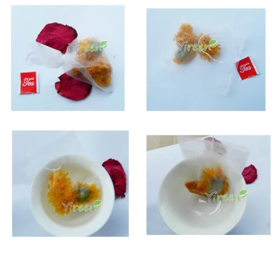 58 sacchetti da tè in nylon piramide da 70 mm con stringa e etichetta per tè, articolo importato nylon per uso alimentare colore trasparente