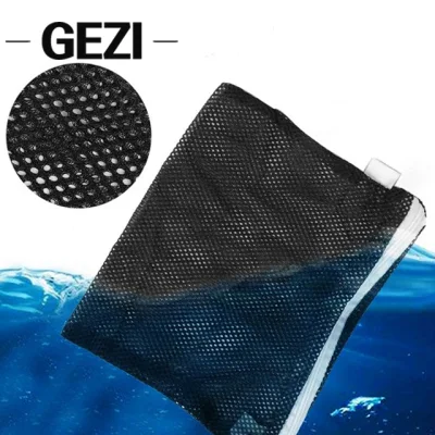 Nylon Mesh Aquarium Fish Tank Pond Filter Supplies Media zip Strumento sacca rete