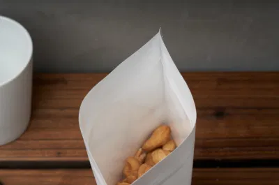 Sacchetto per tè Kraft carta sacchetto autosigillante semi di caffè dolci Sacchetto di carta con chiusura a zip imballo di buste richiudibili