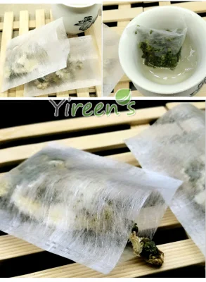 Yireen′ S PLA fibra di mais Borse da tè non tessuti (50 x 60 mm), ecocompatibili e rispettosi della terra