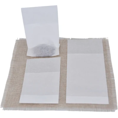 Sacchetti da tè in carta da filtro monouso Flip Design, con design anteriore corto e posteriore lungo, formati personalizzati, senza fazzoletto