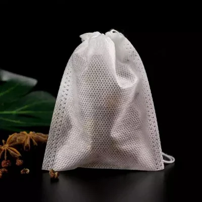 Filtro in rete in nylon con sigillo termico biodegradabile in sacchetto di tè Borsa con stringa ed etichetta