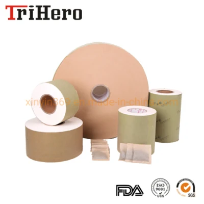 Carta da caffè in rotoli sigillata a caldo 23GSM 25GSM Carta da filtro per sacchetto per tè