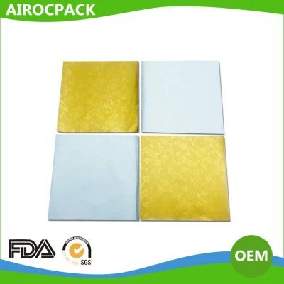 Carta composita in lamina di alluminio goffrata con fiore dorato per caramelle al cioccolato Avvolgimento