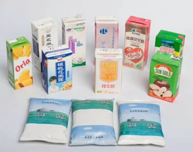 200 ml di materiale cartaceo per confezionamento asettico per succo/latte/vino/tè