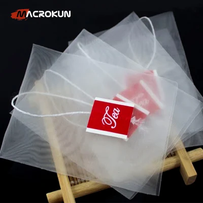 Sacchetti vuoti personalizzati stampati per tè in nylon sacchetto vuoto con filtro per tè In vendita