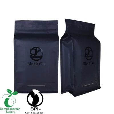 Sacchetto compostabile a fondo piatto laminato per 500 g di caffè e tè