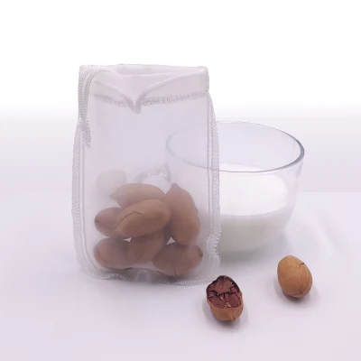 Sacchetto riutilizzabile per filtro del latte in nylon con dado in cotone per alimenti