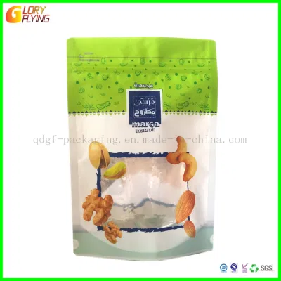 Chiusura zip riciclabile e compostabile su misura carta Kraft biodegradabile a fondo piatto caffè tè tè alimenti plastica Packaging Bag Air Vents, Flat Plastic Bag.