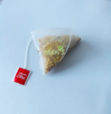 58 sacchetti da tè in nylon piramide da 70 mm con stringa e etichetta per tè, articolo importato nylon per uso alimentare colore trasparente