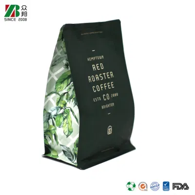 Confezionamento in plastica per alimenti con tè da caffè a fondo piatto e riciclabile personalizzato Borsa