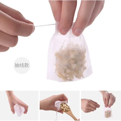 50 X70mm PLA tessuto non tessuto per tè vuoto a stringa singola Borsa